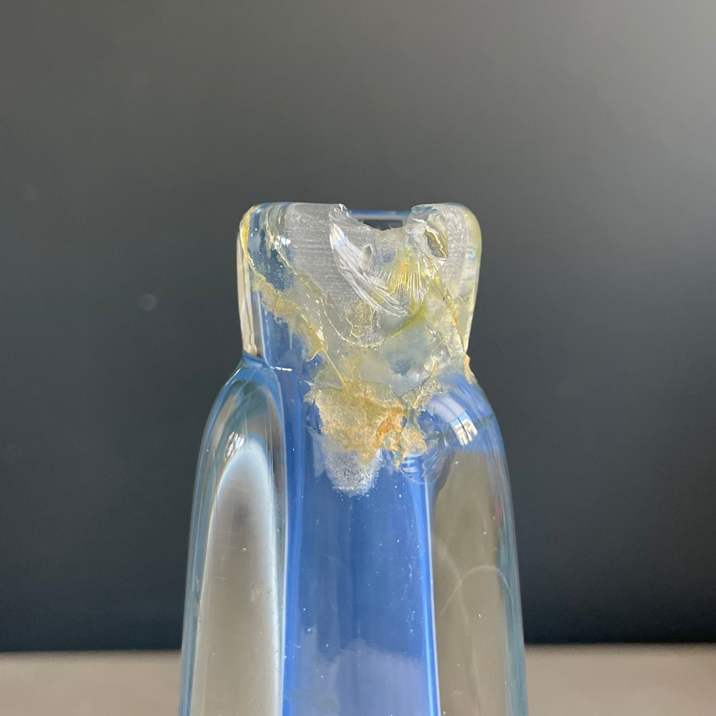 Ensemble en verre soufflé bicolore - Ref 1070