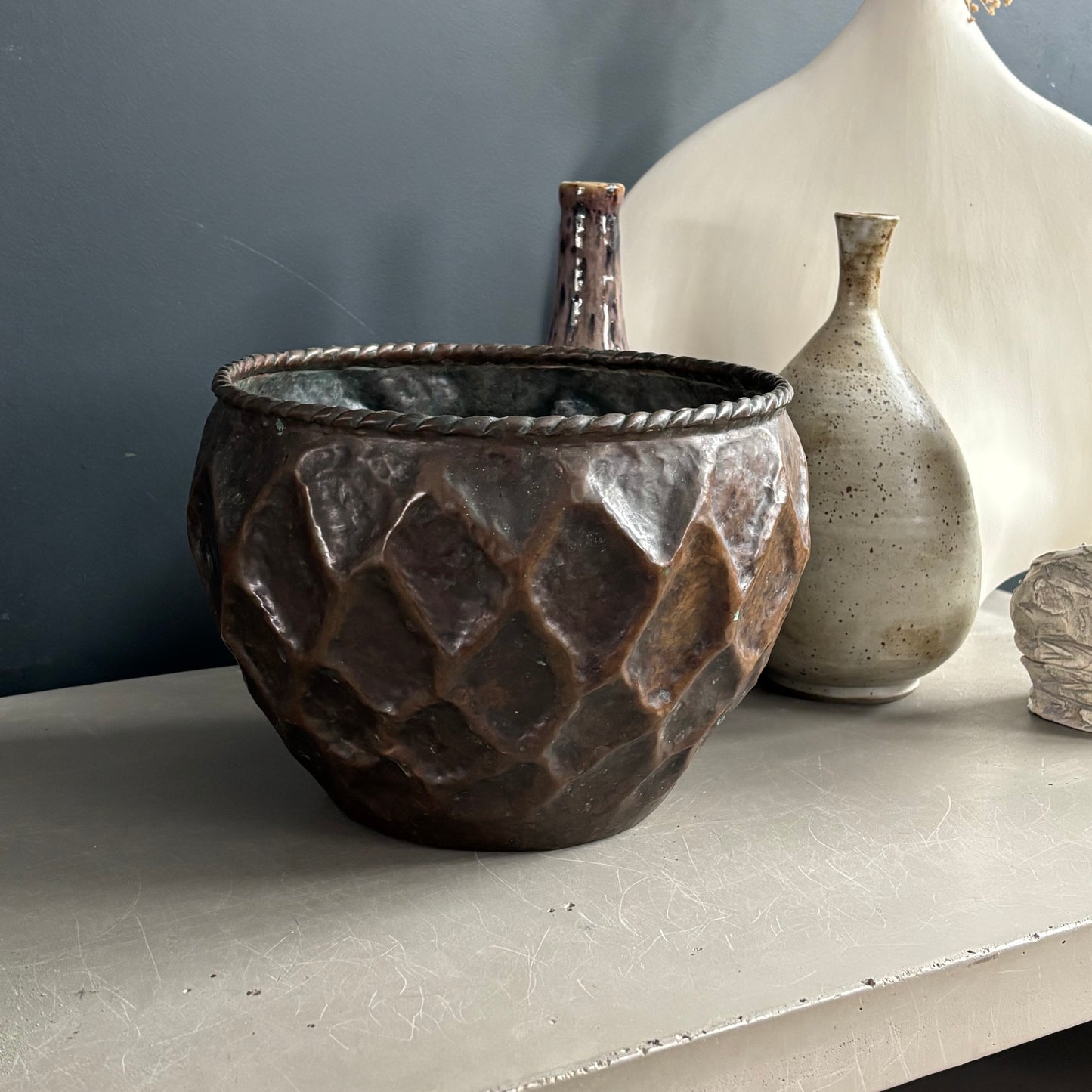 Cache-pot en cuivre - Ref 1263