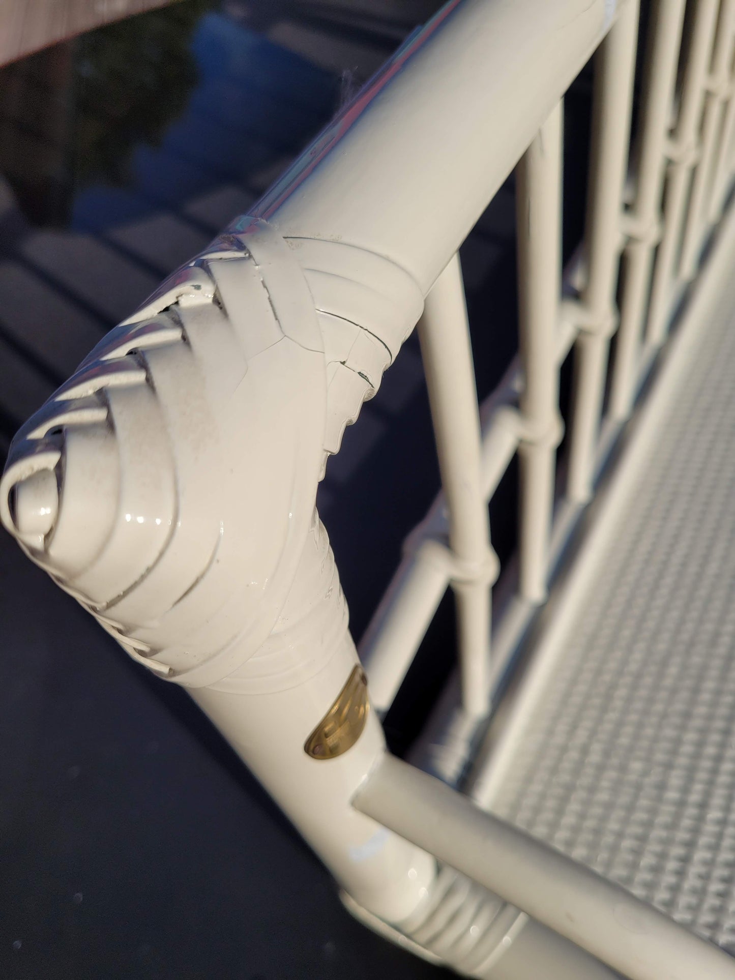 Etagère murale en bambou et rotin vintage - Ref 130