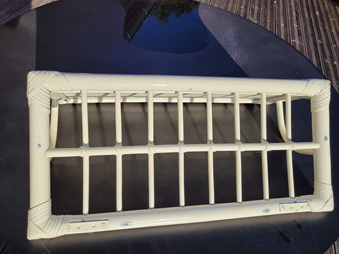 Etagère murale en bambou et rotin vintage - Ref 130