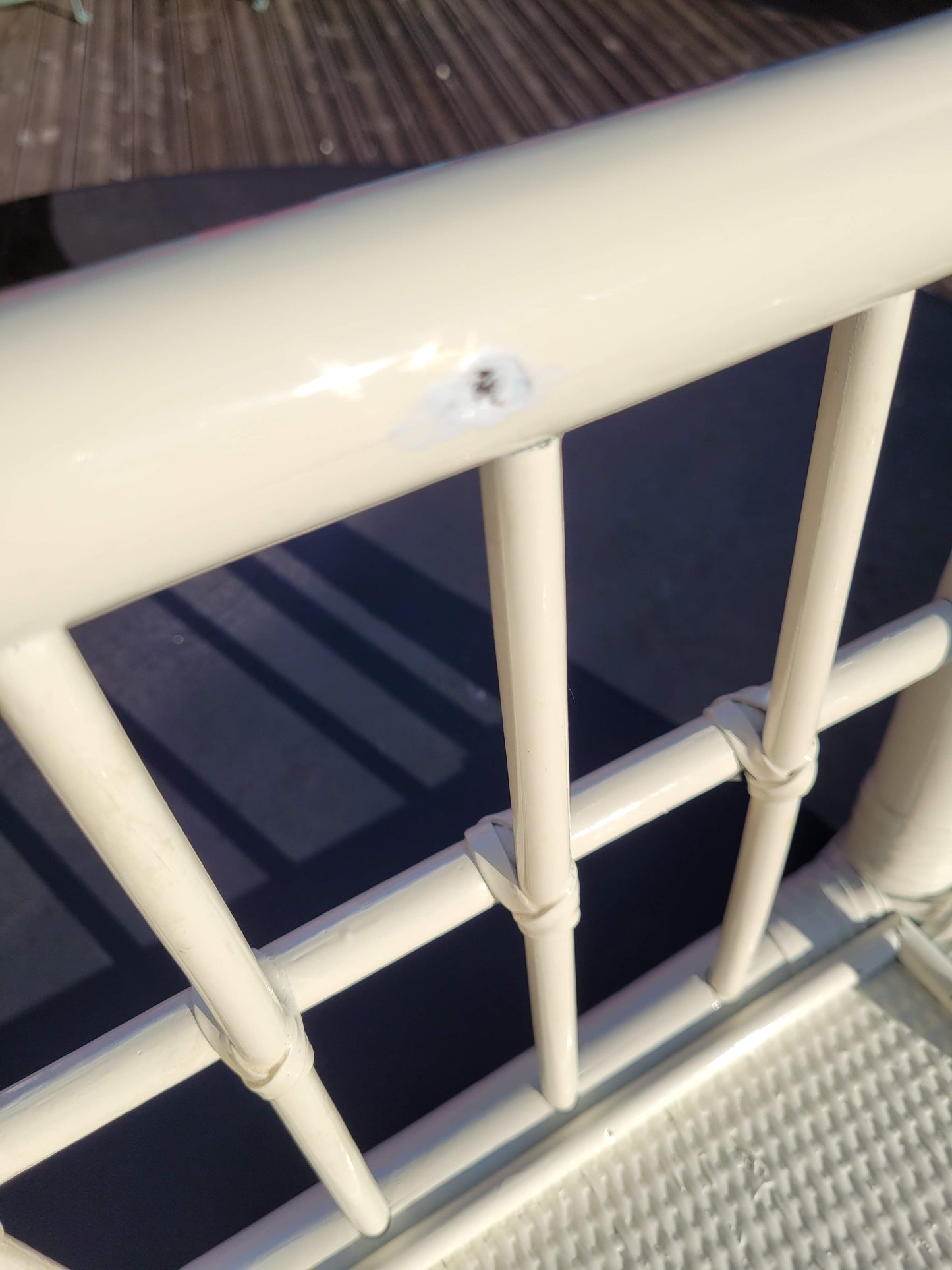 Etagère murale en bambou et rotin vintage - Ref 130