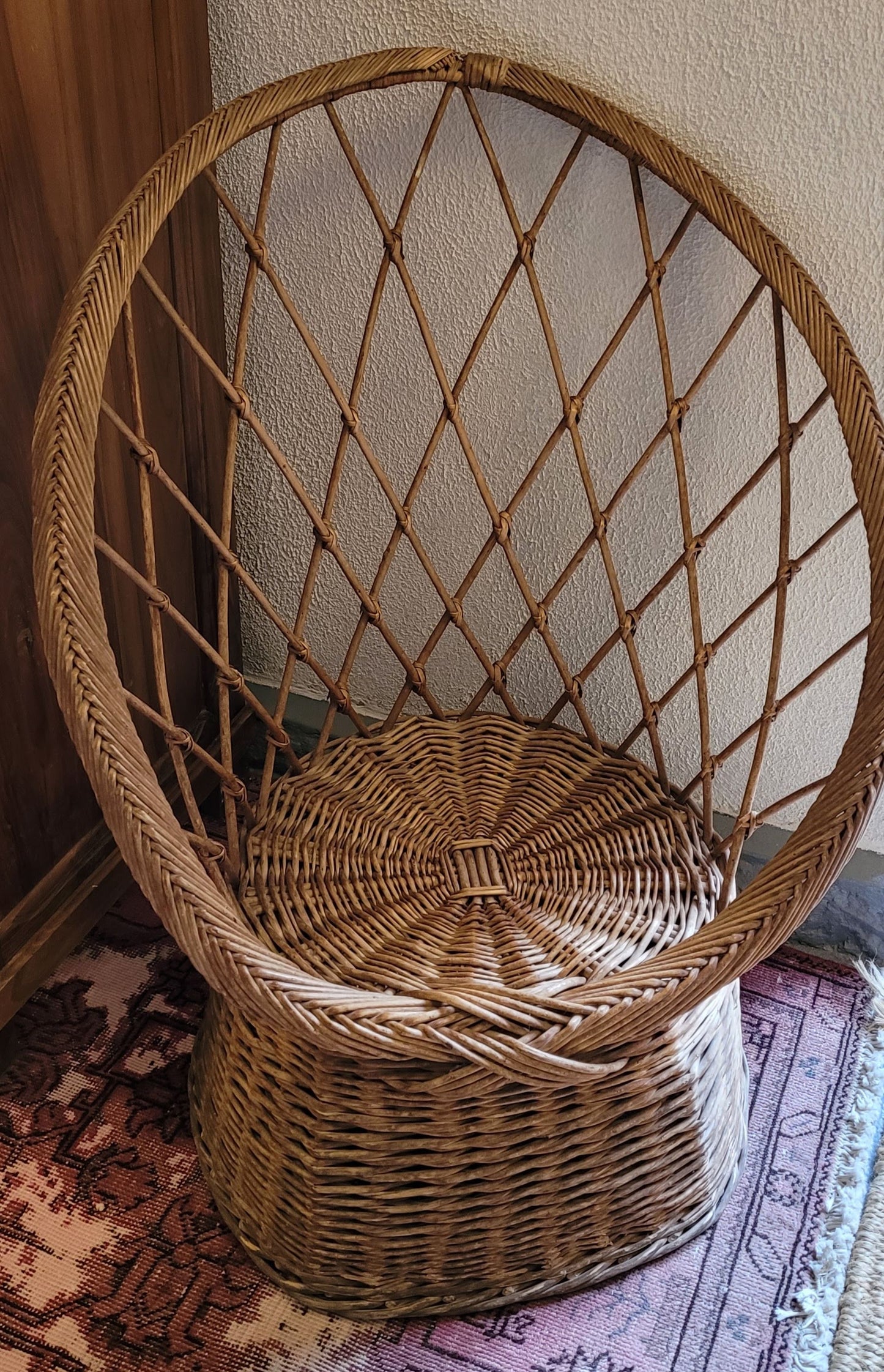 Fauteuil en rotin vintage - Ref 77