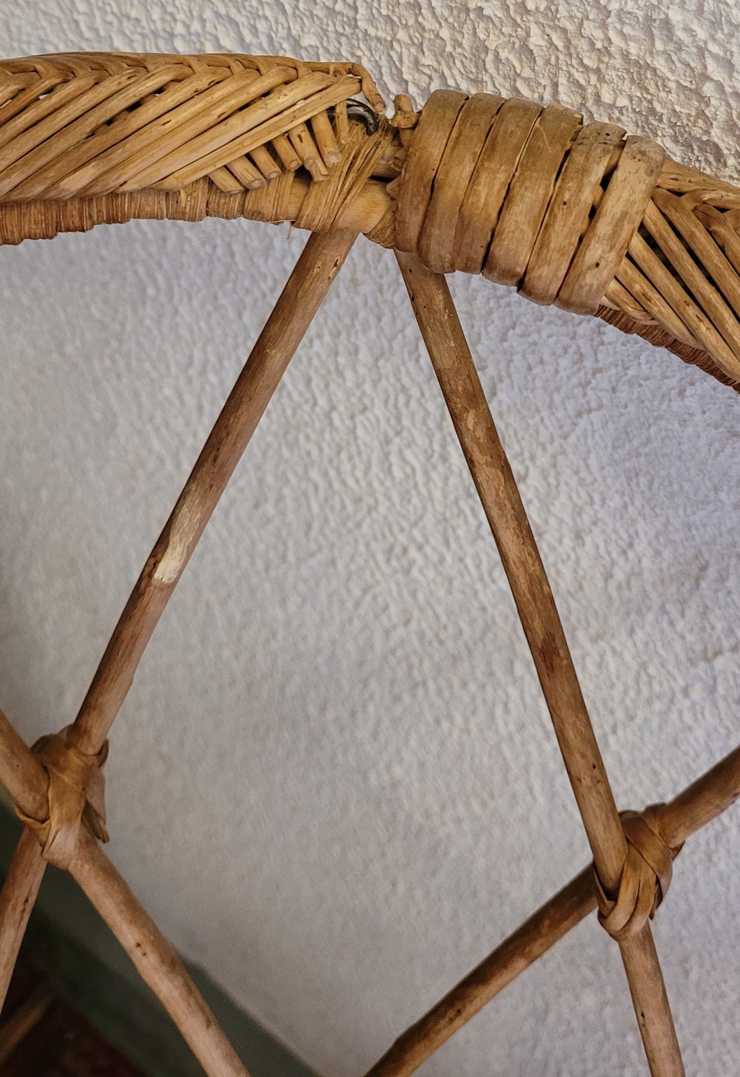 Fauteuil en rotin vintage - Ref 77