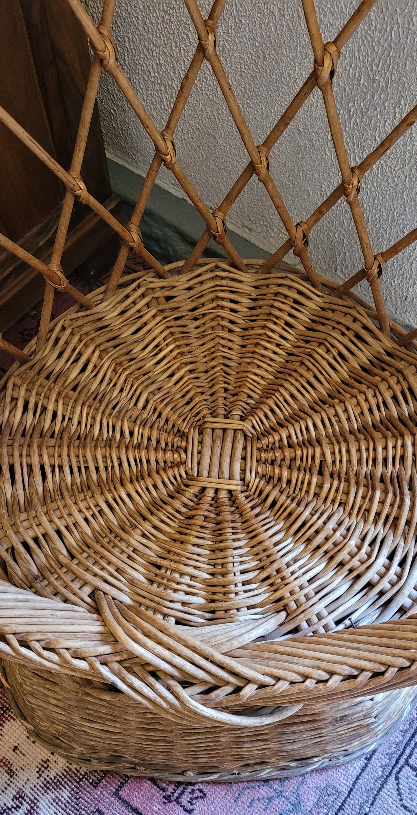 Fauteuil en rotin vintage - Ref 77