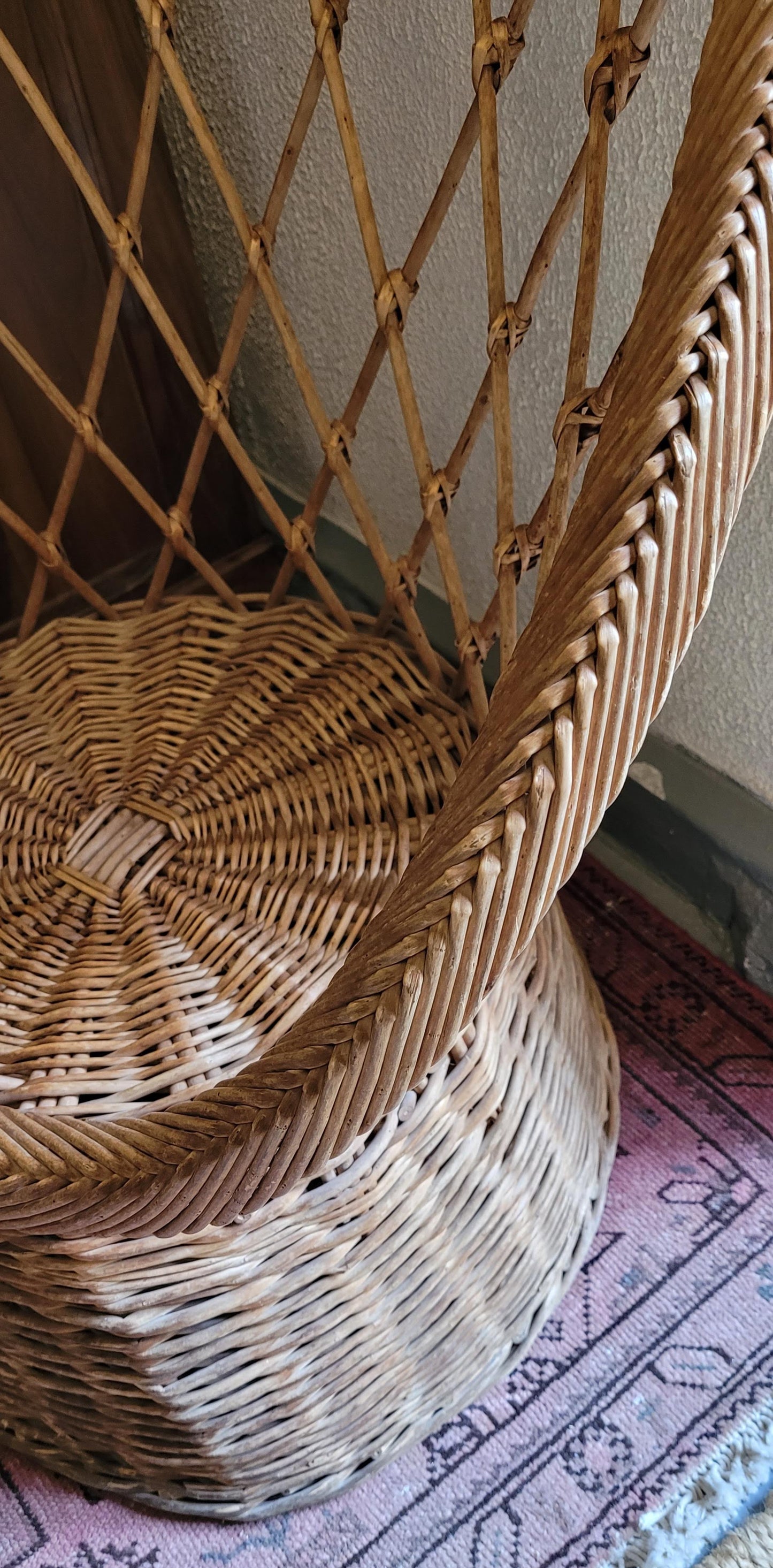 Fauteuil en rotin vintage - Ref 77