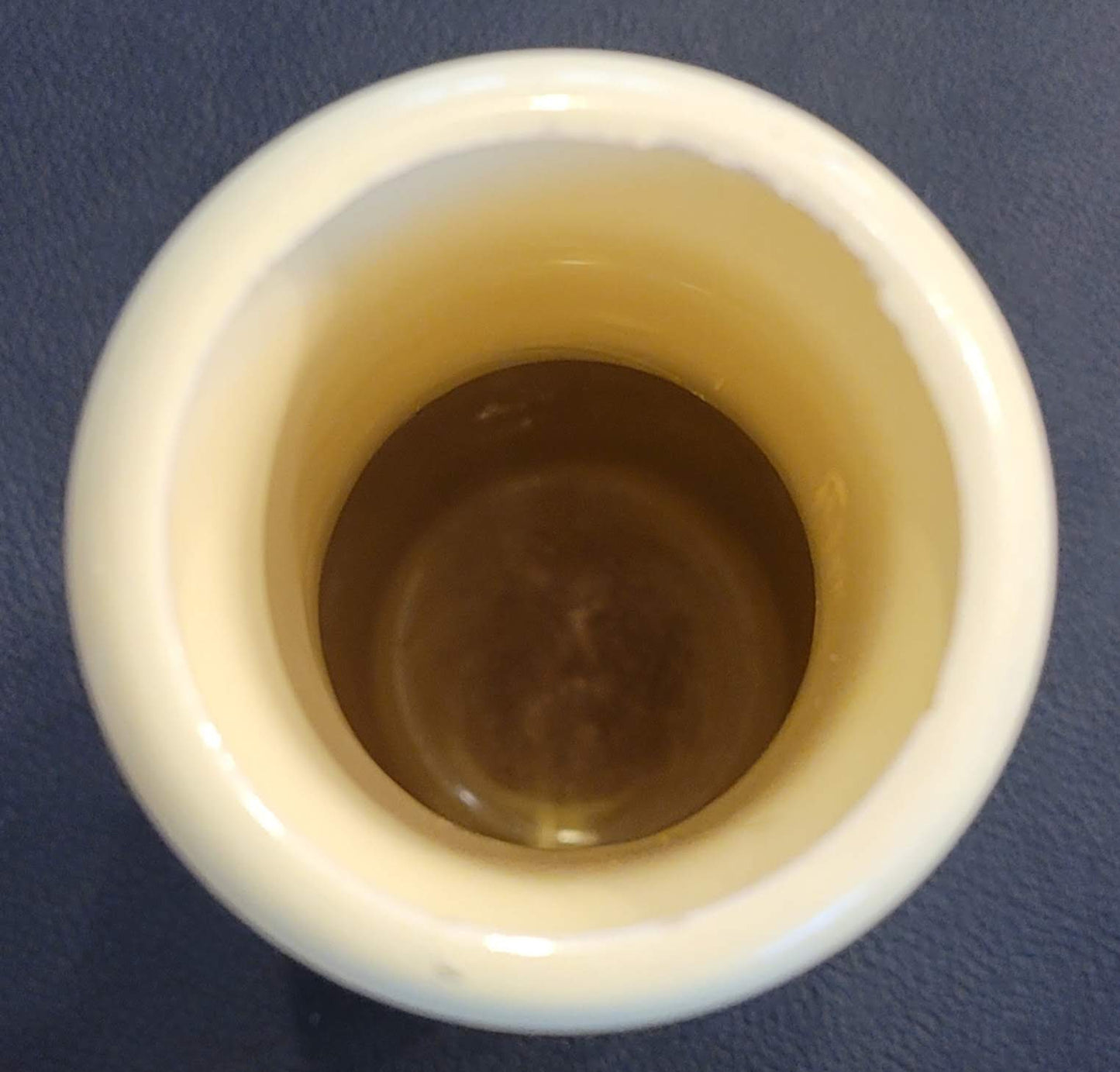 Vase bouteille en céramique jaune - Ref 8