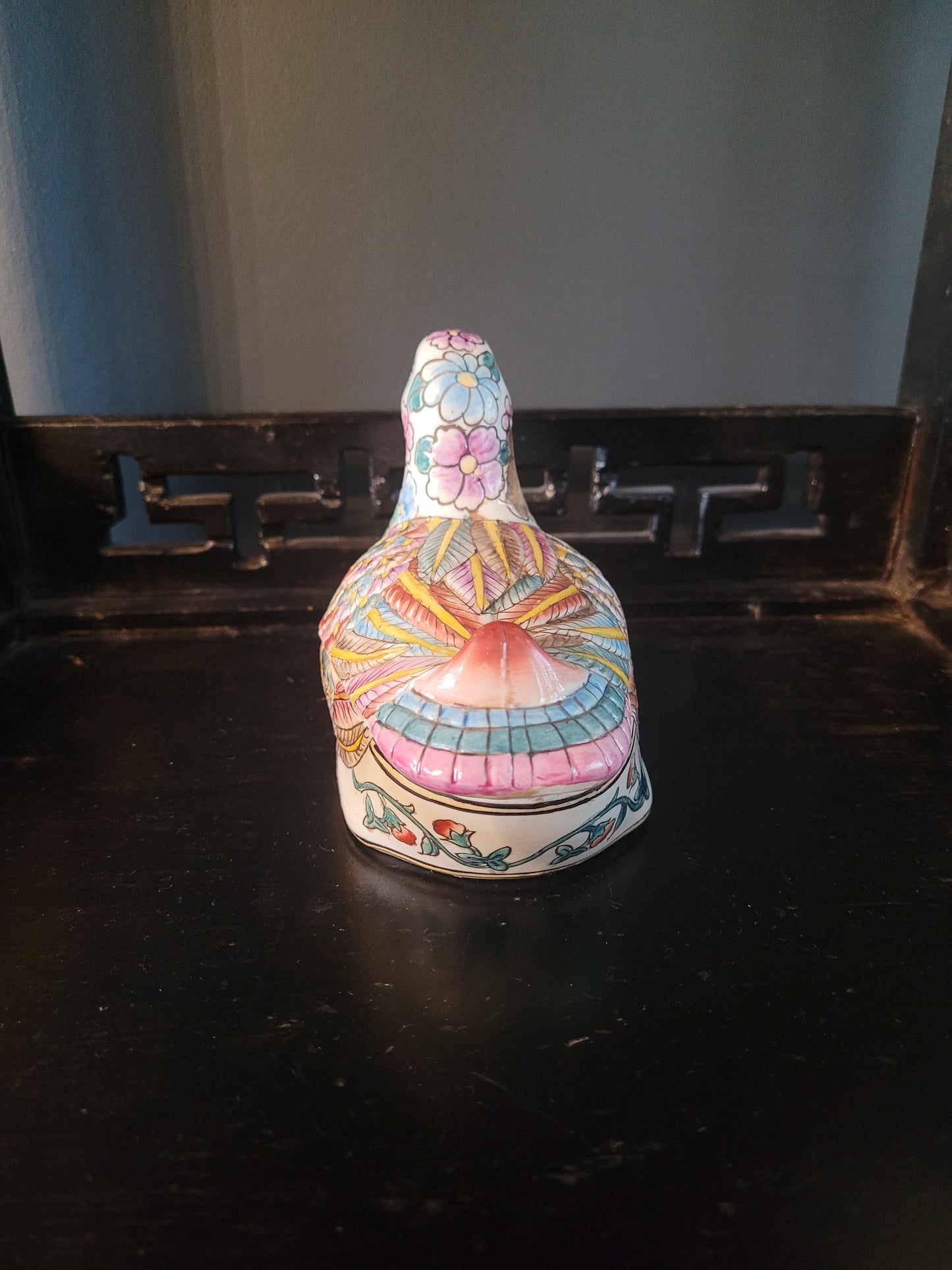 Boite canard en porcelaine de Chine - Terrine - ref 24