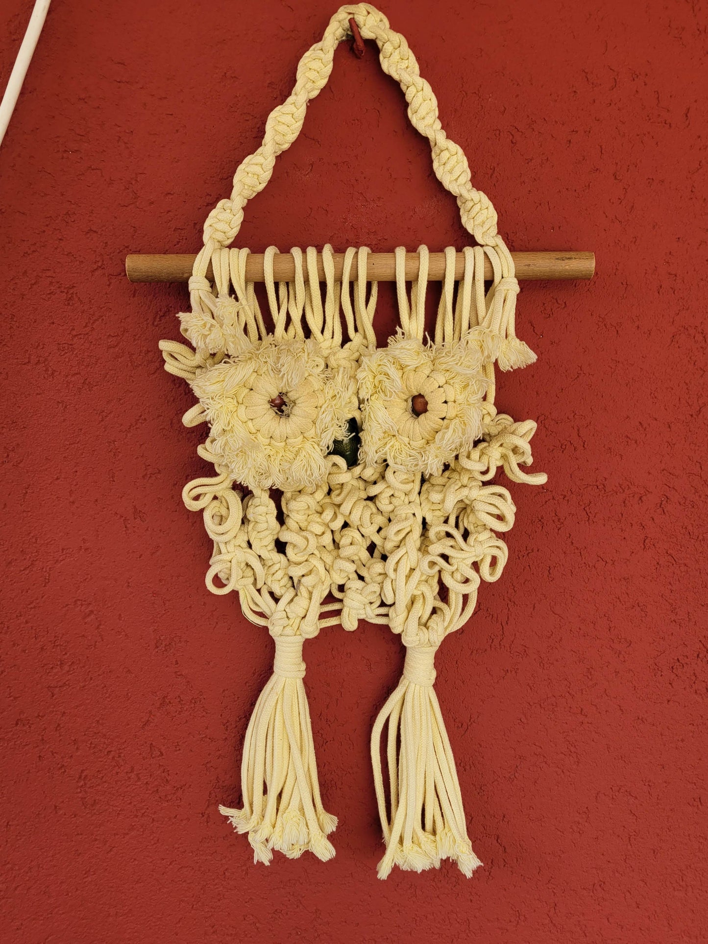 Macramé Chouette- Décoration murale - ref 47