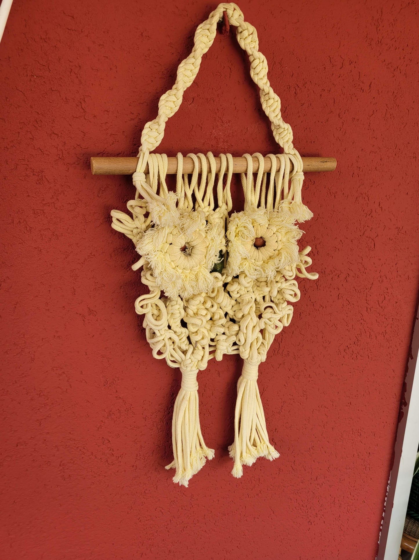 Macramé Chouette- Décoration murale - ref 47