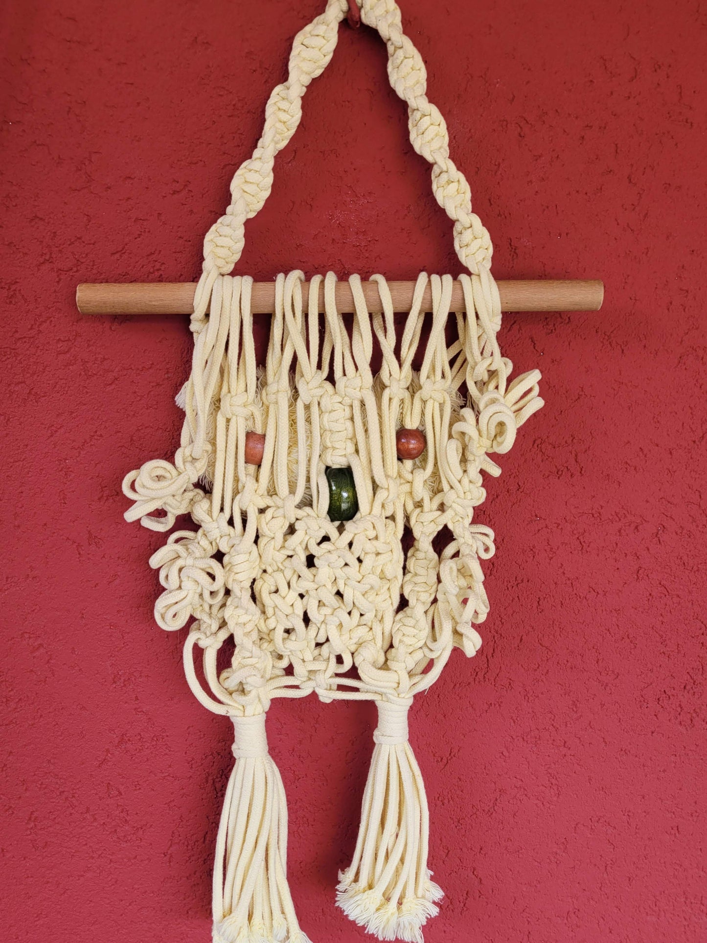 Macramé Chouette- Décoration murale - ref 47