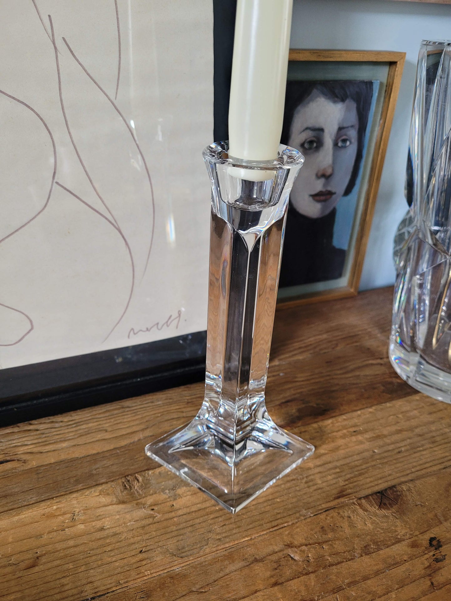 Bougeoir en verre - ref 55