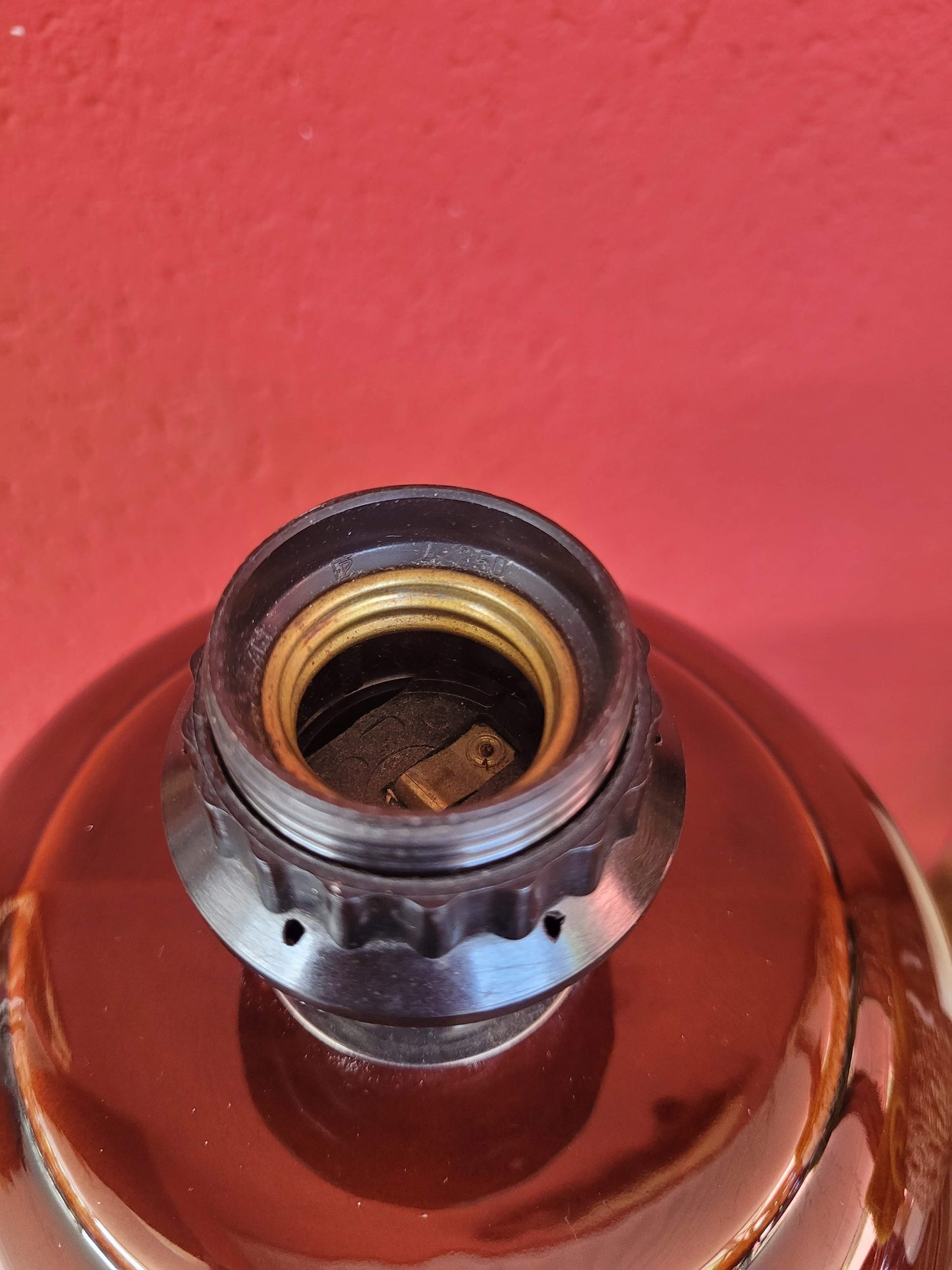 Pied de lampe en céramique vintage à double éclairage - ref 171