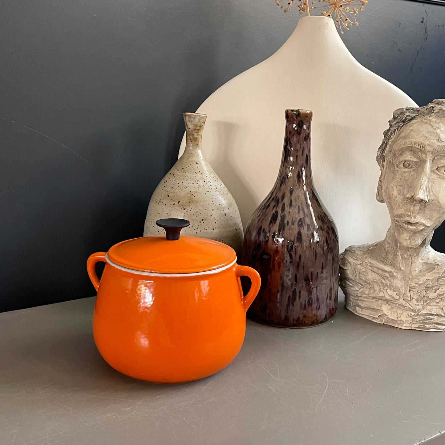 Cocotte en fonte orange Cousances - Marmite - Ref 1203