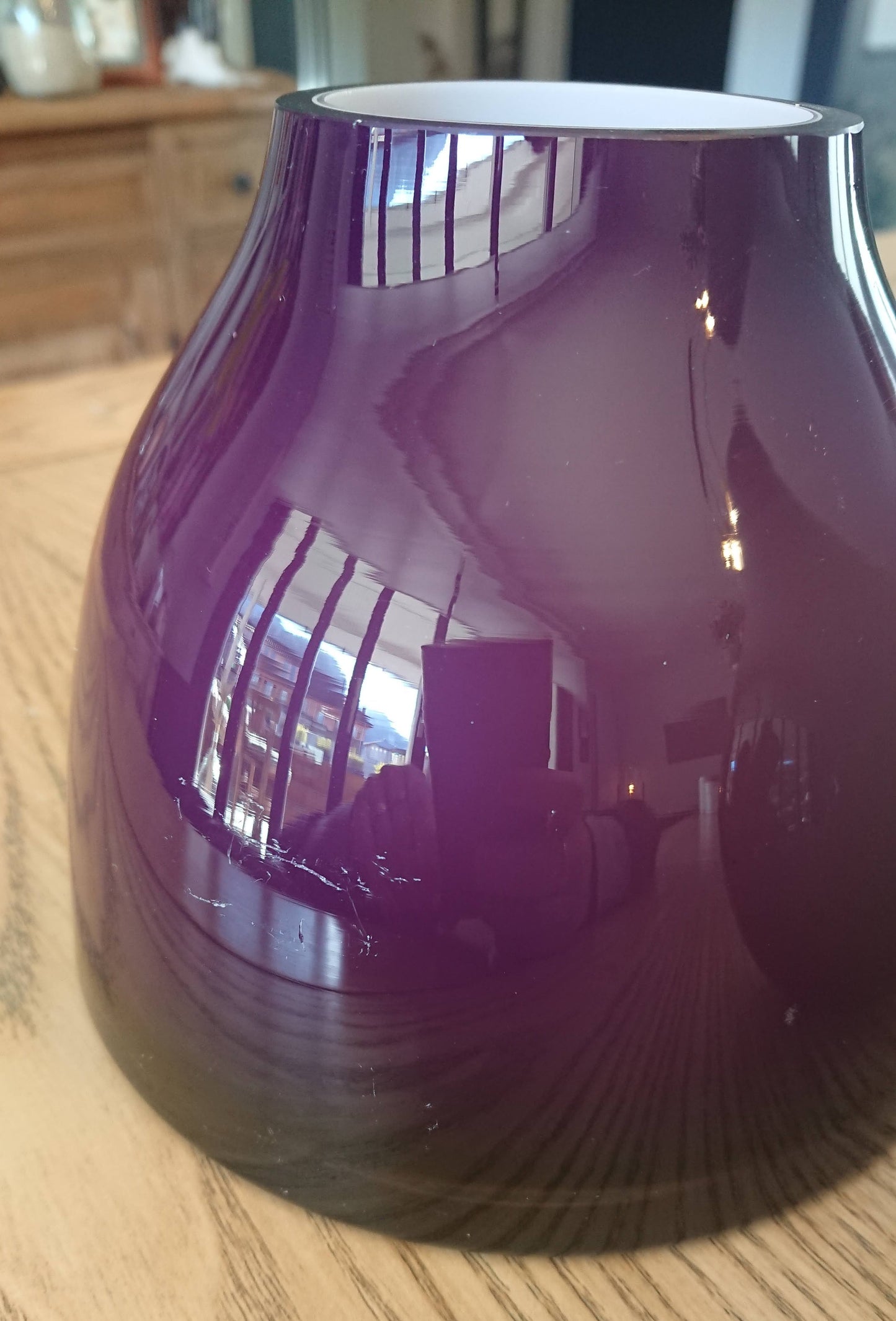 Paire de vases en verre double couche