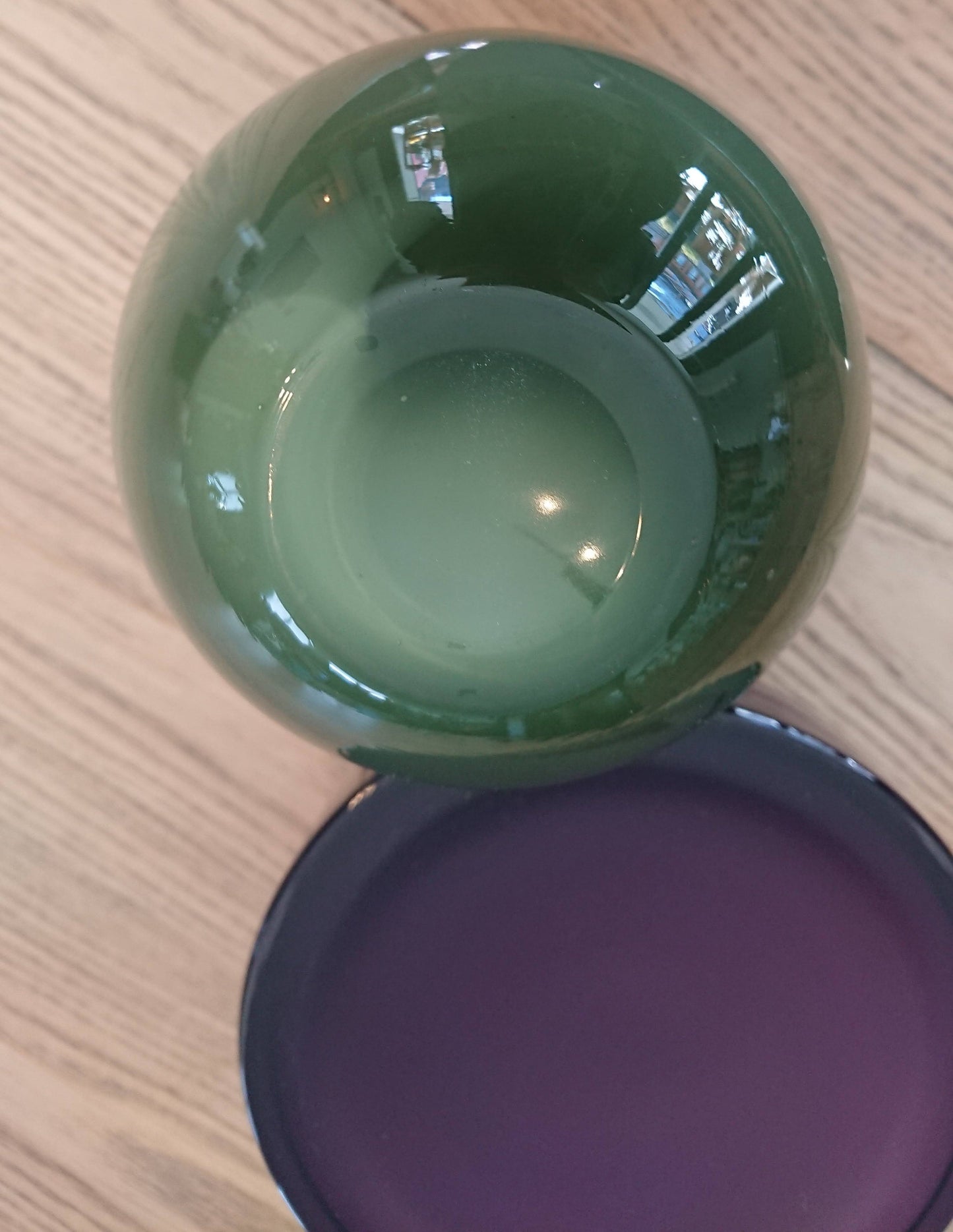 Paire de vases en verre double couche