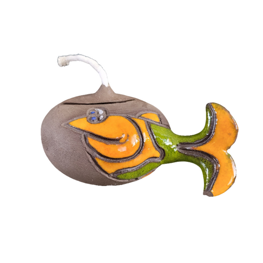 Lampe à huile en céramique émaillée- Ref 451