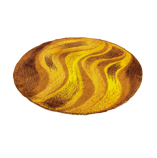 Tapis rond vintage en laine - diamètre 235cm - Ref 460