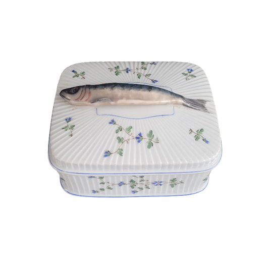 Boîte sardine en porcelaine de Mehun - Ref 441