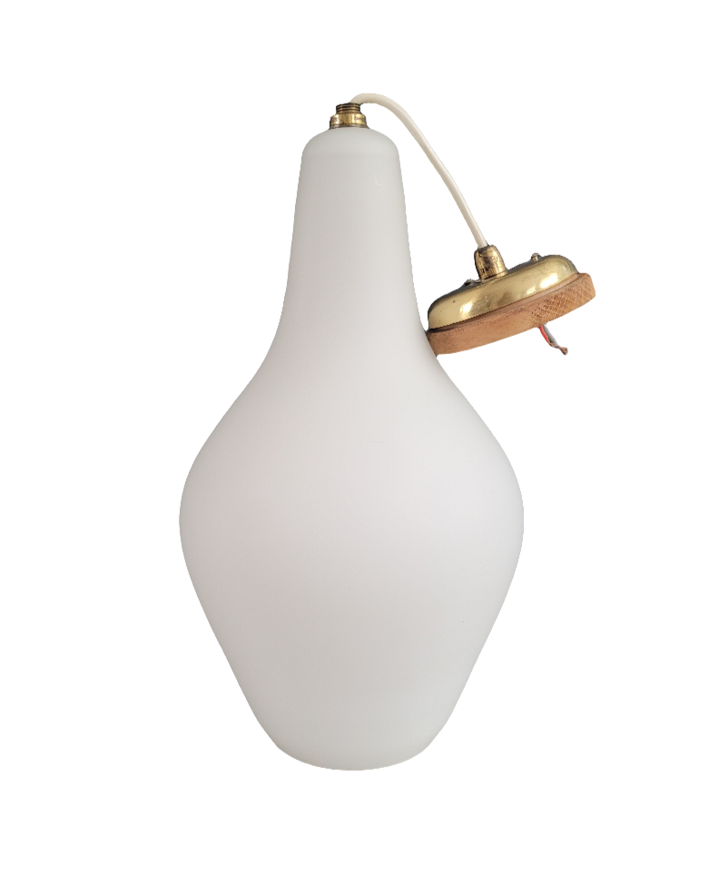Suspension opaline poire vintage- Ref 457