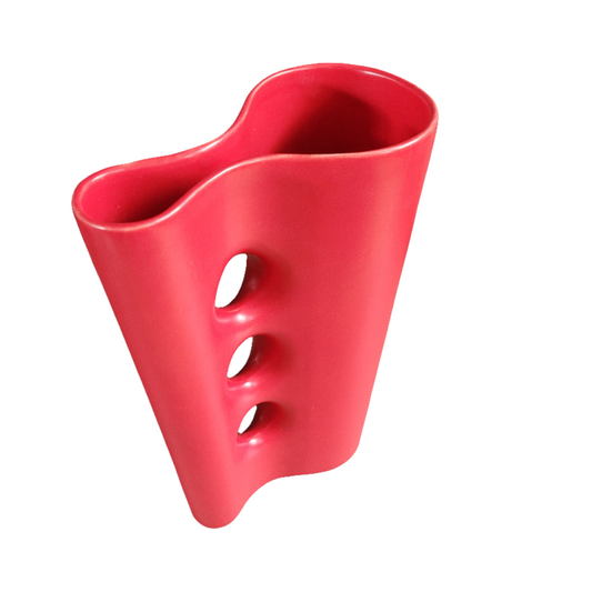 Vase vintage 60's rouge mat - Ref 269