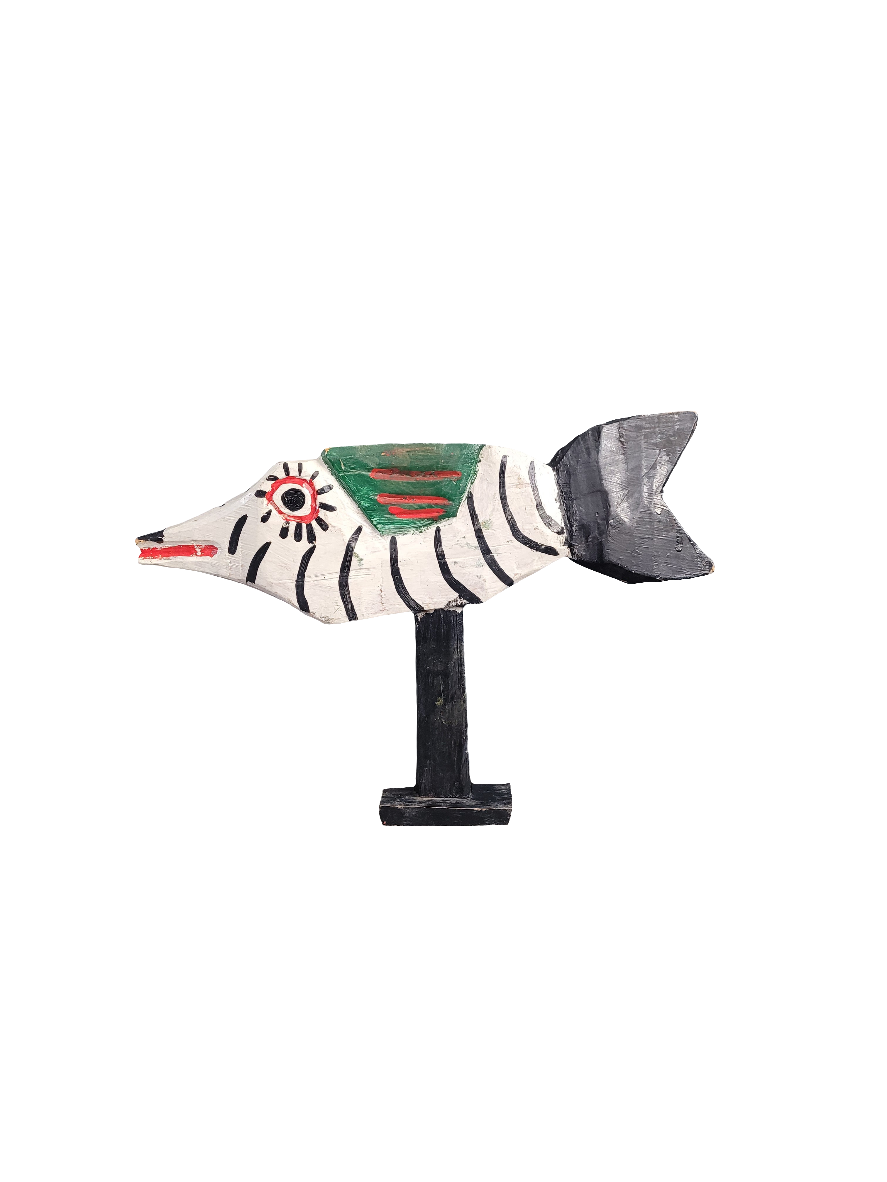 Sculpture poisson bozo du Mali - Masque africain - Ref 319