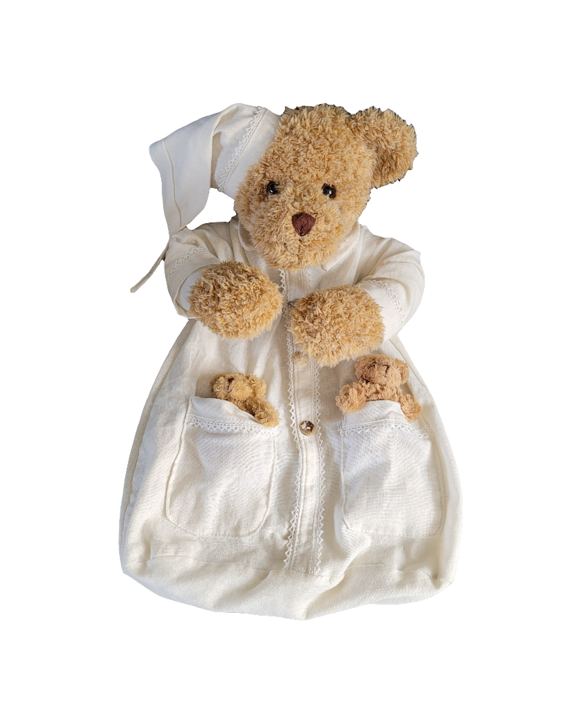 Porte pyjama nounours en lin La Galleria - Ref 326