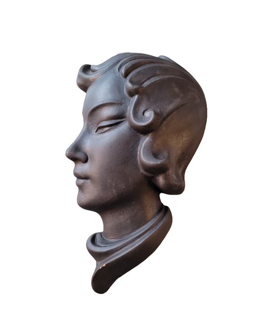 Masque mural en céramique West Germany vintage - Ref 578