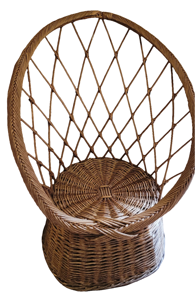 Fauteuil en rotin vintage - Ref 77