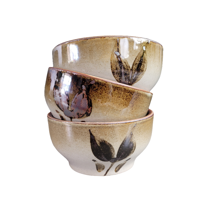 Trio de bols vintages en grès- Ref 318