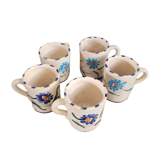 5 tasses en céramique émaillée  - Ref 524