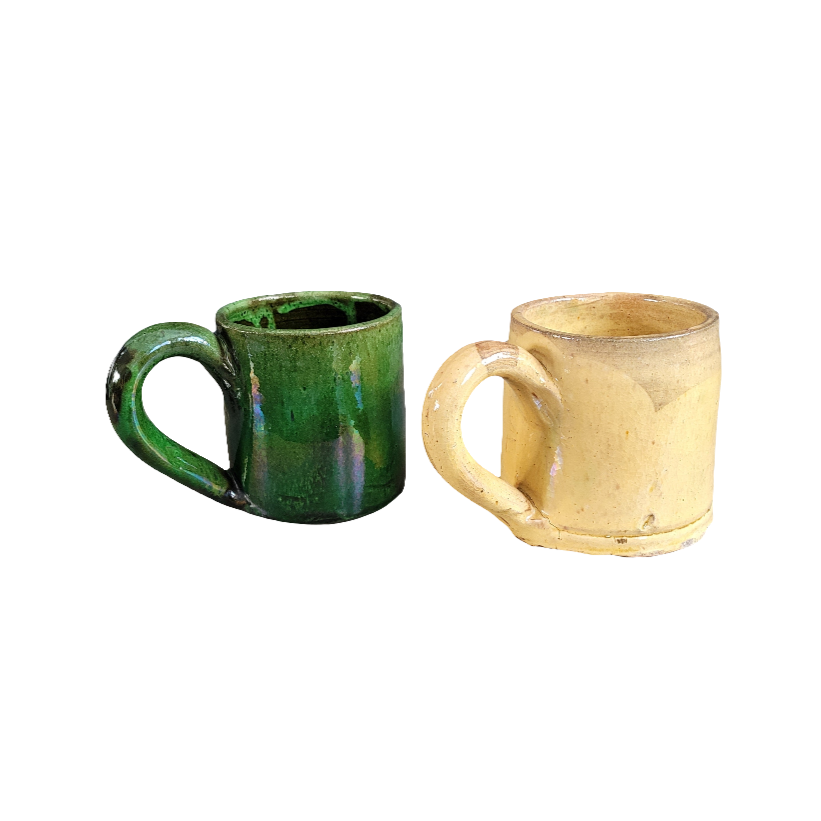 Paire de mugs en terre cuite - Meyssac Corrèze- Ref 492