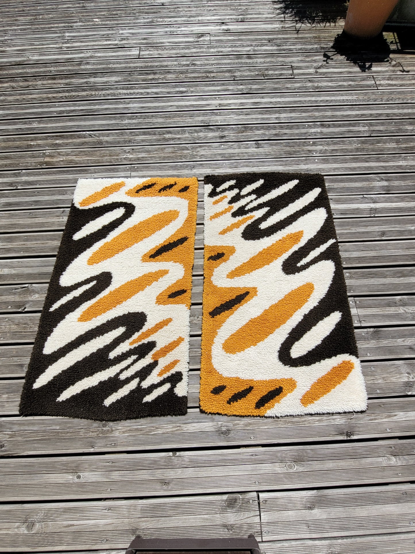 Paire de descentes de lit en laine - tapis - Ref 464