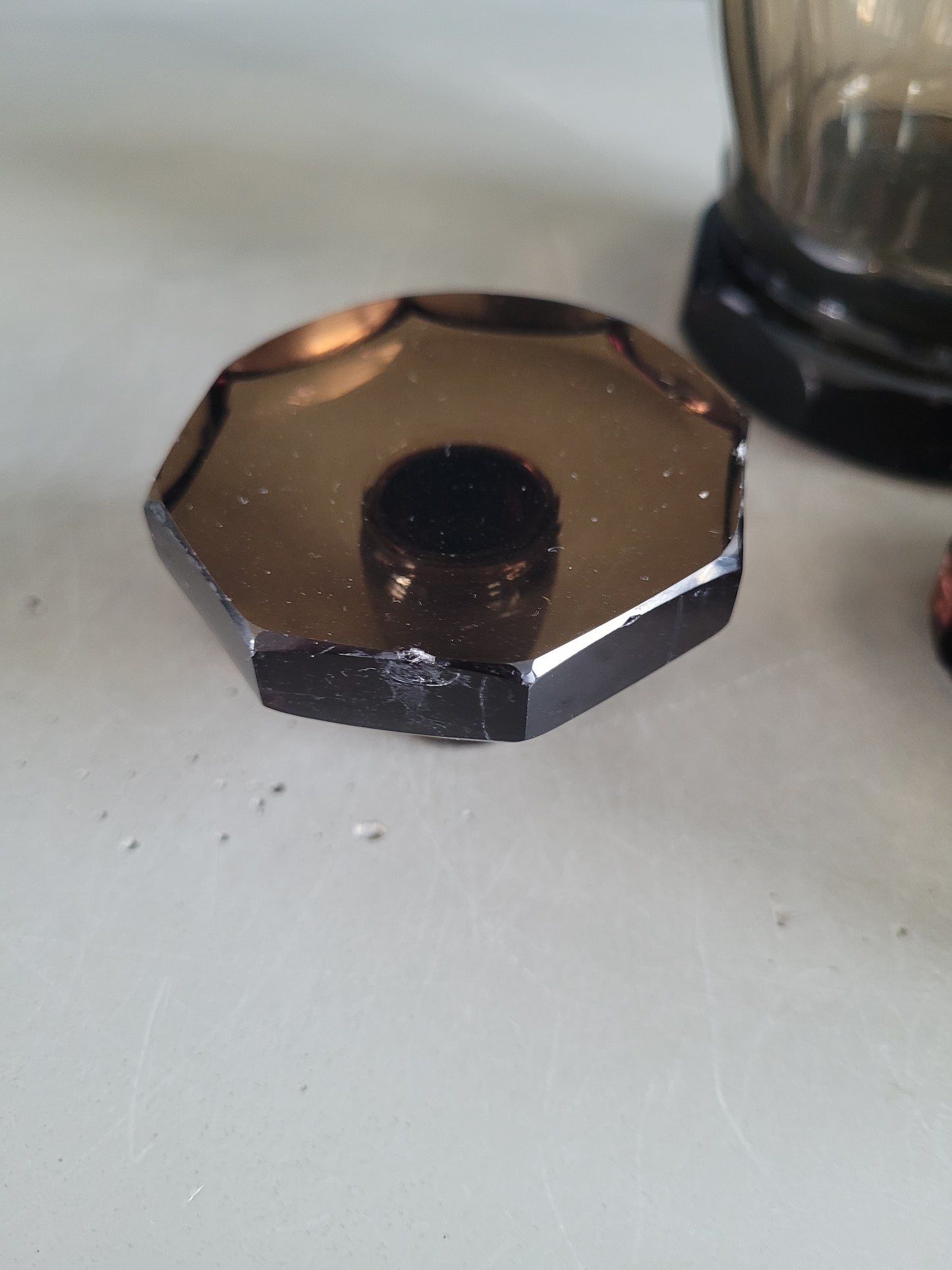 Service à liqueur en verre fumé - Ref 643