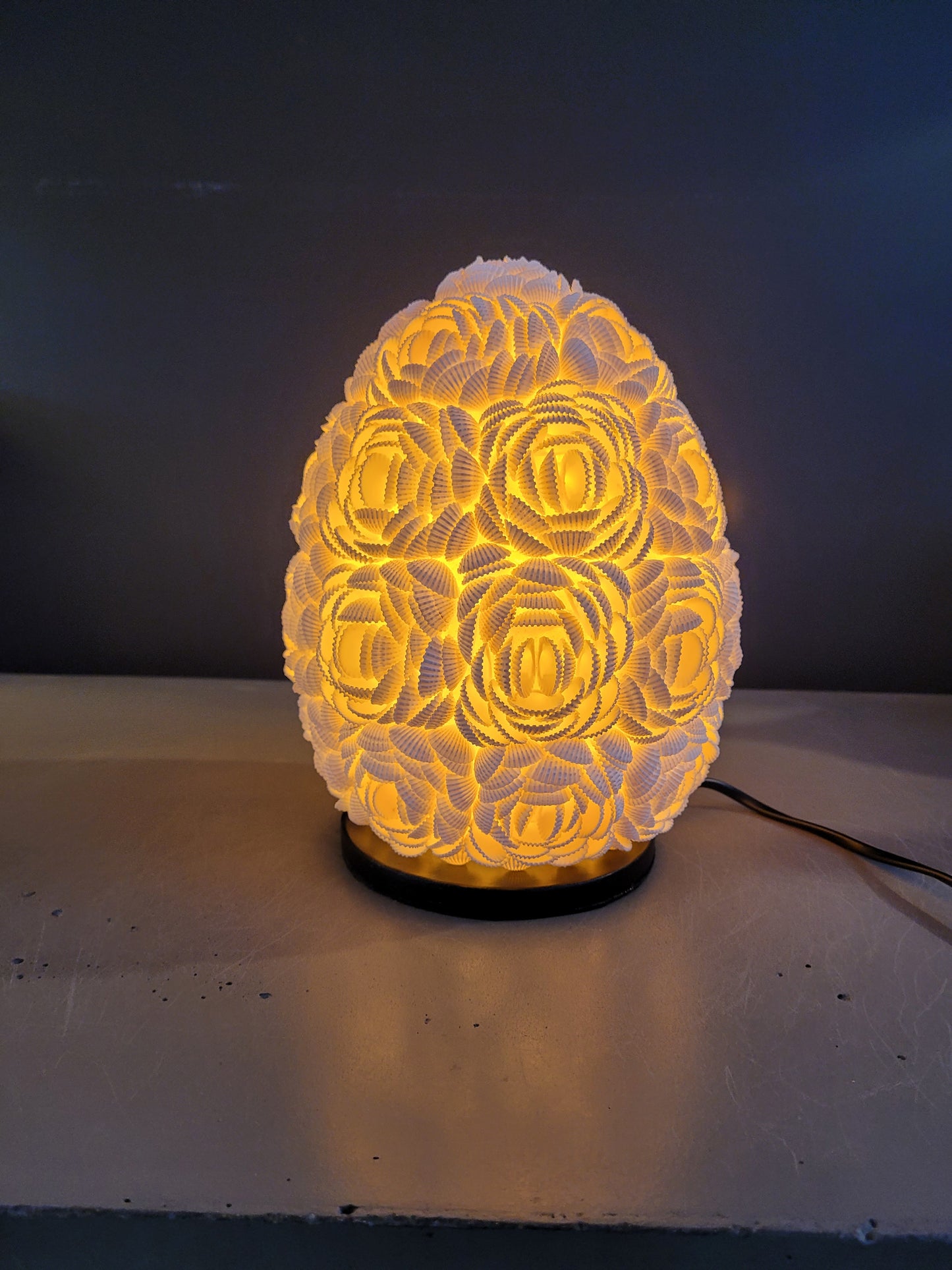 Lampe à poser coquillage ovale - Ref 475