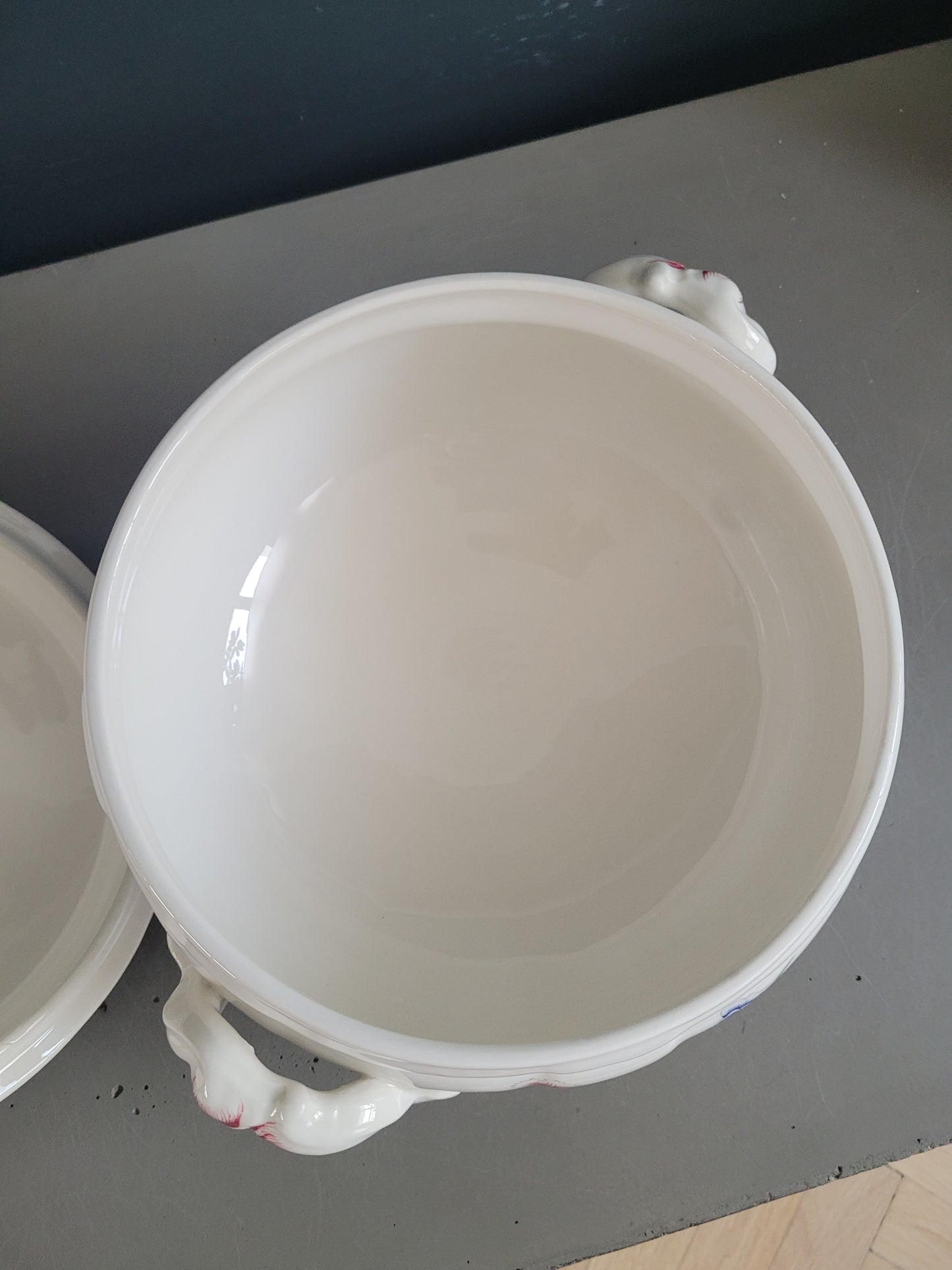 Soupière en faience émaillée Sarreguemines modèle Rouen - Compatible lave-vaisselle - Ref 392