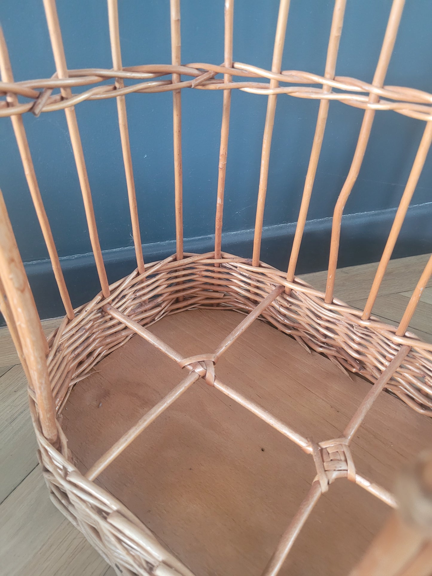 Desserte à poignée en osier / bout de canapé / bar - Ref 151