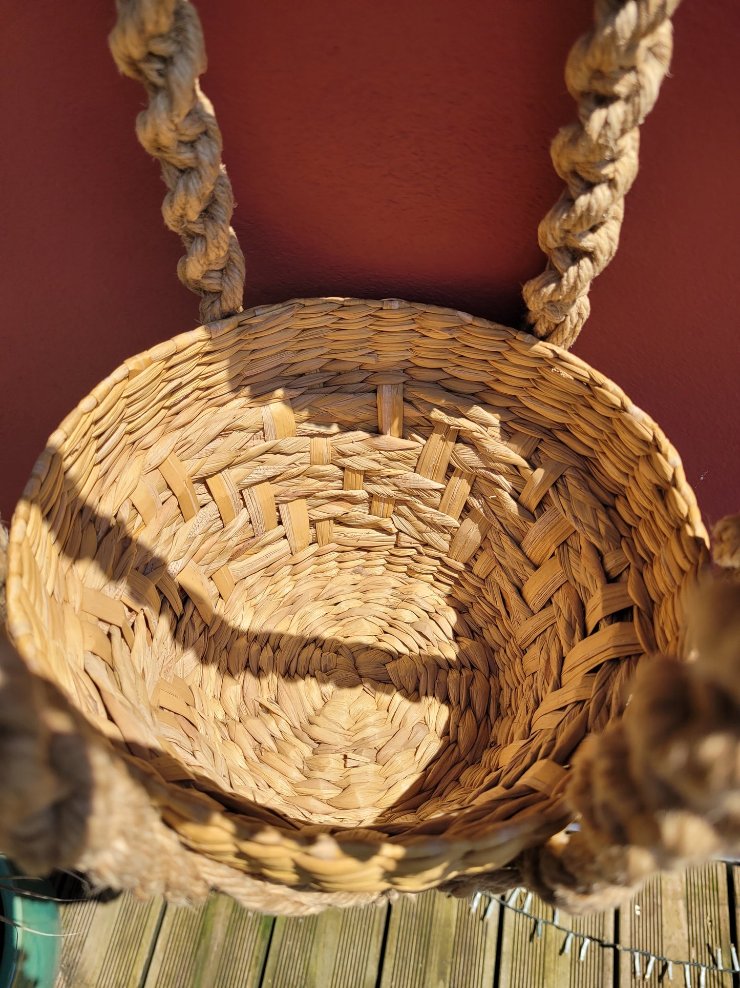 Grand porte-plante en macramé vintage - Ref 459