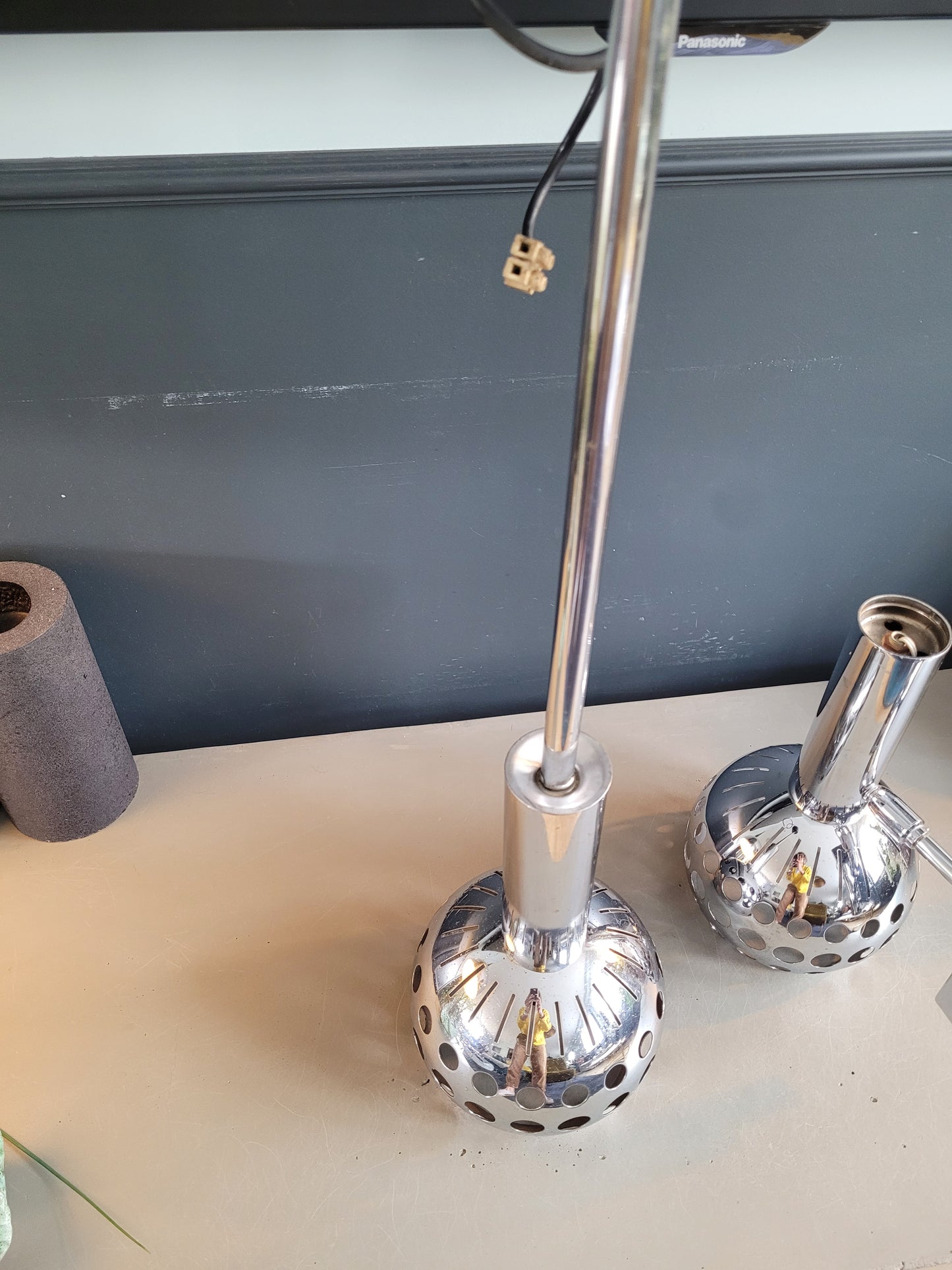 Ensemble applique + suspension vintages chromées - Ref 650