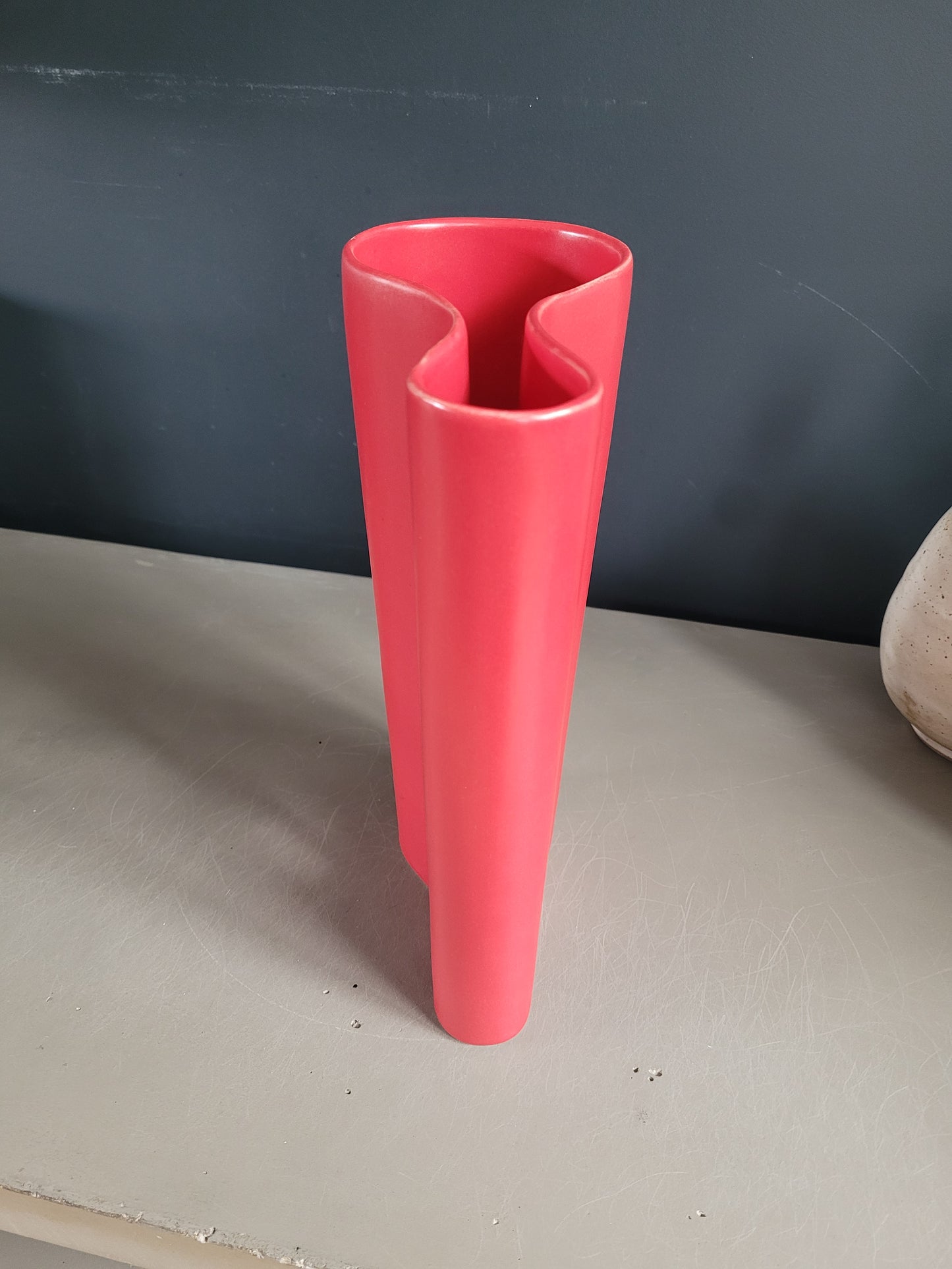 Vase vintage 60's rouge mat - Ref 269