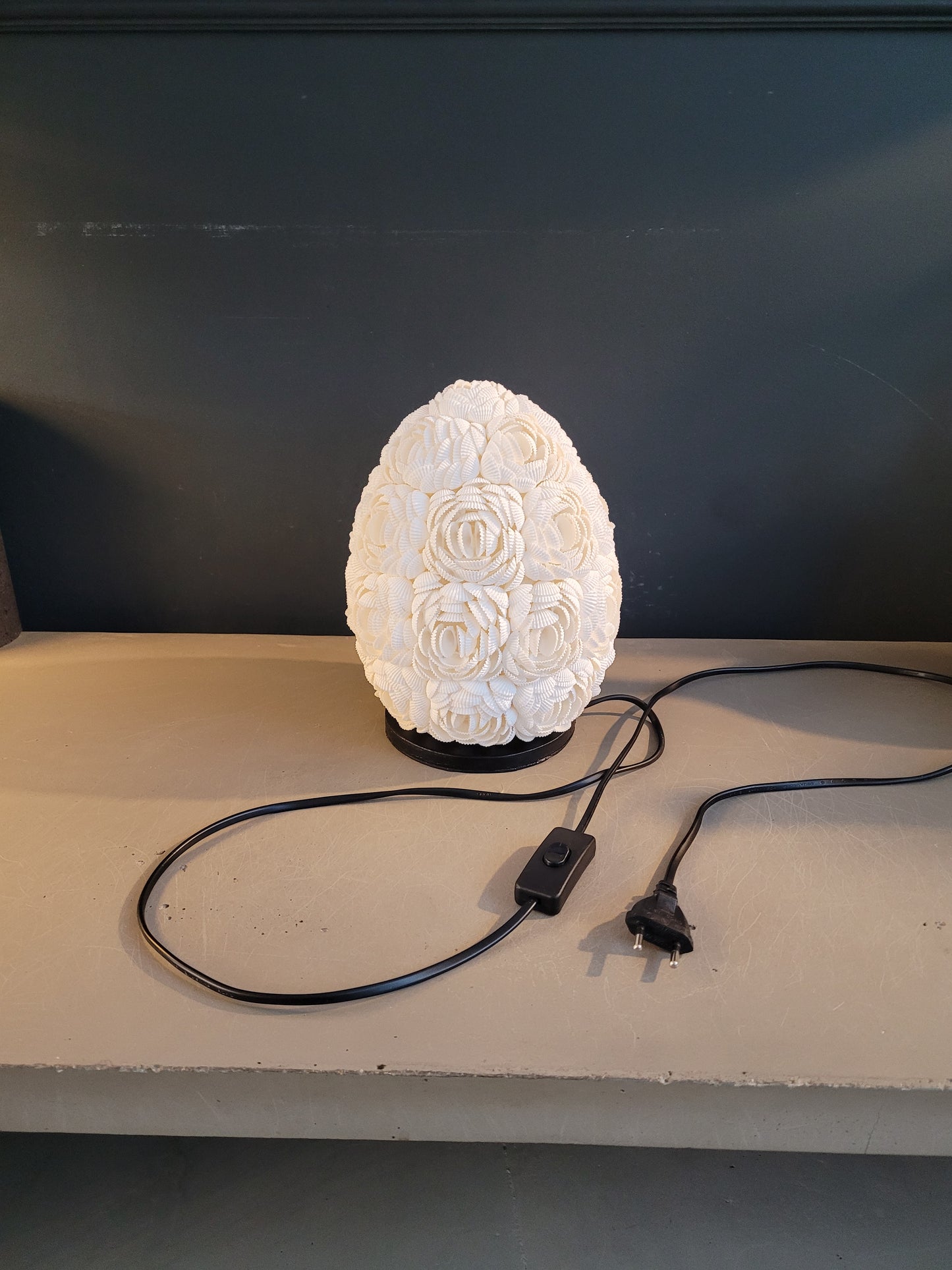 Lampe à poser coquillage ovale - Ref 475