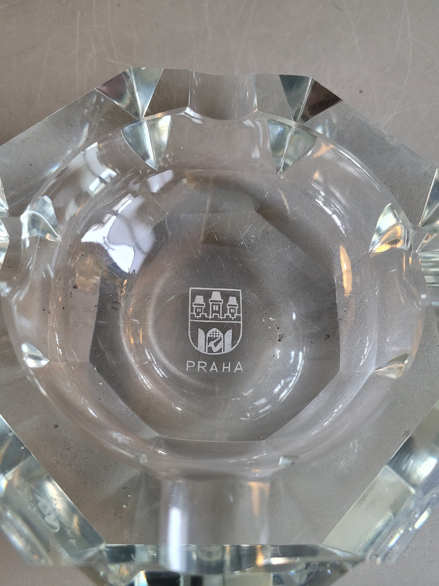 Cendrier en cristal de Bohême - Ref 712