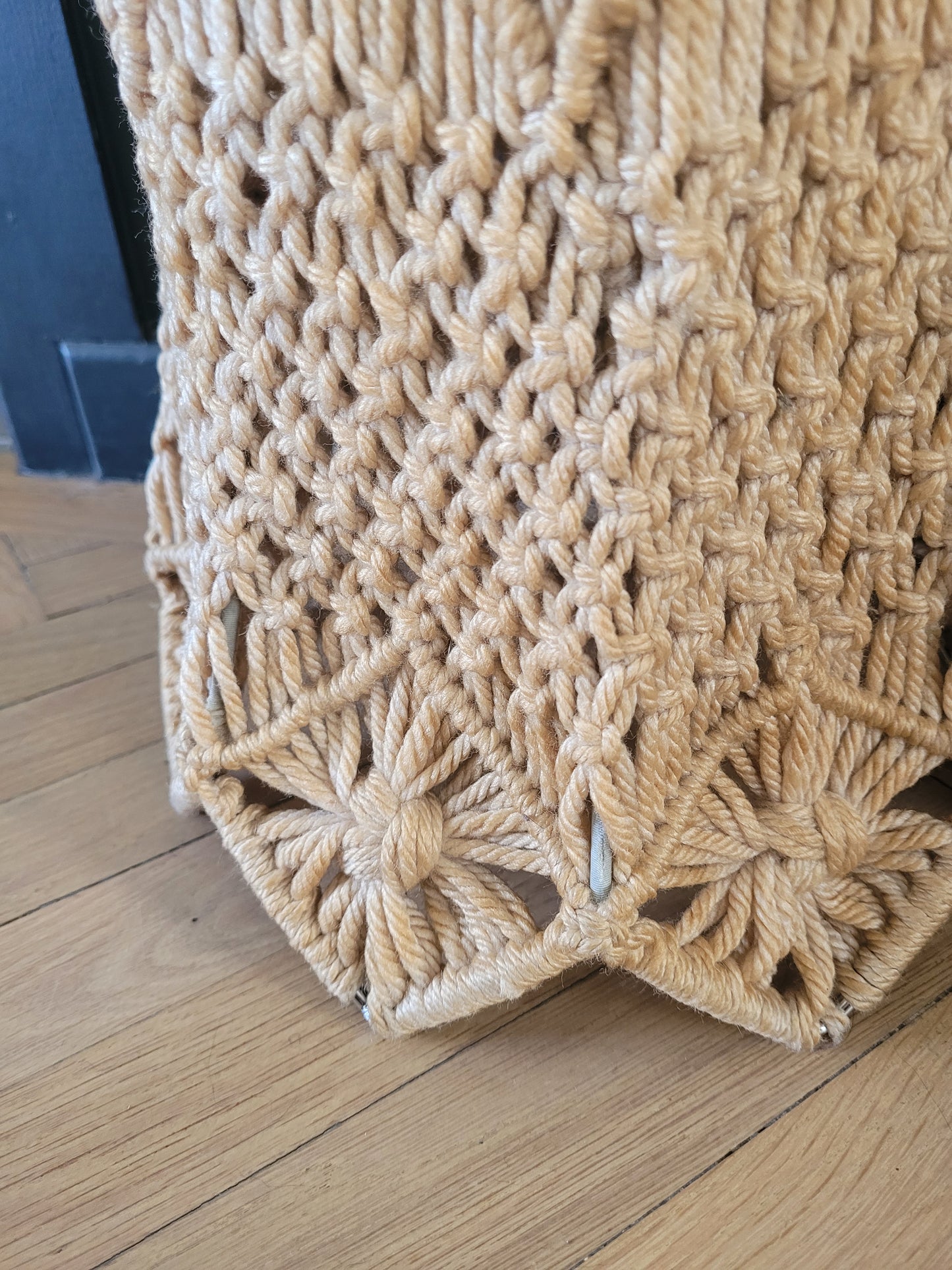 Paire de suspensions vintages en macramé- Ref 284