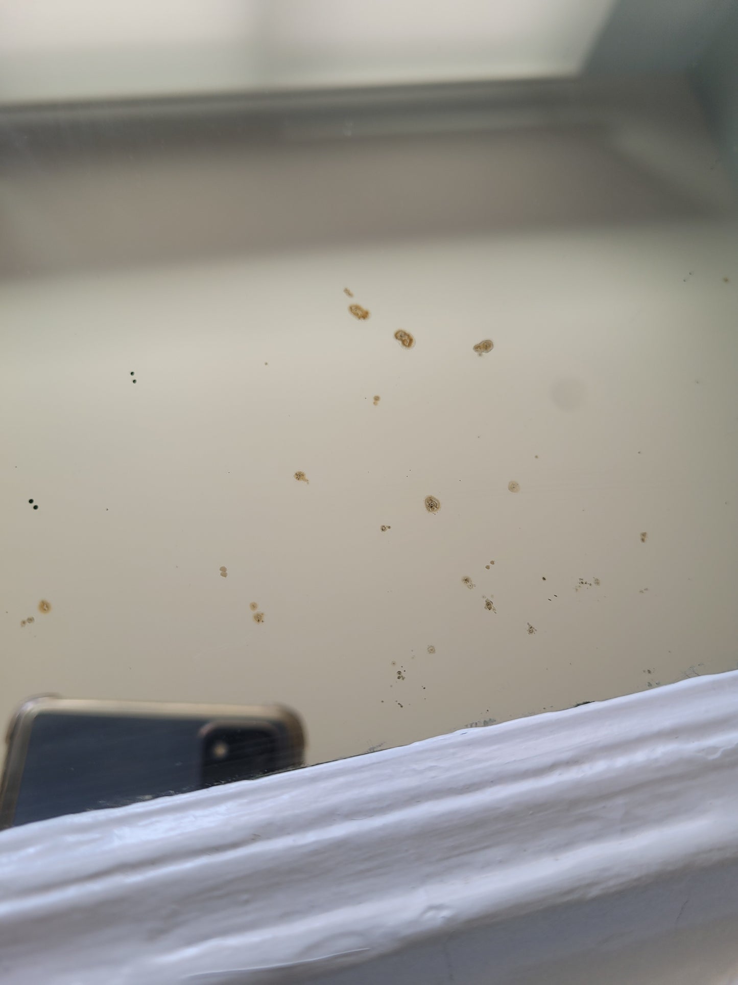 Miroir ancien avec cadre en bois peint - Ref 114