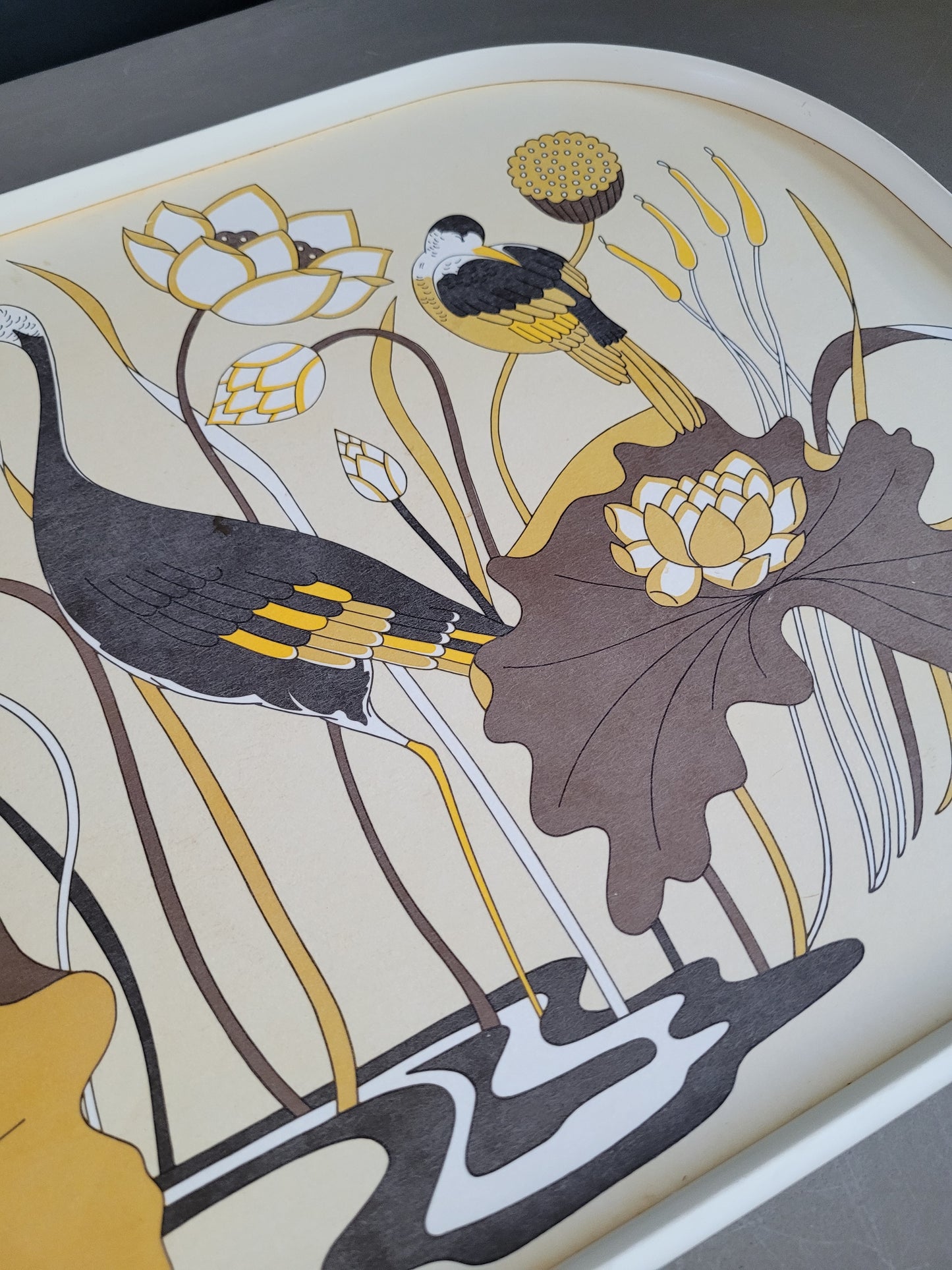 Plateau vintage en melaminé serigraphié - Ref 647