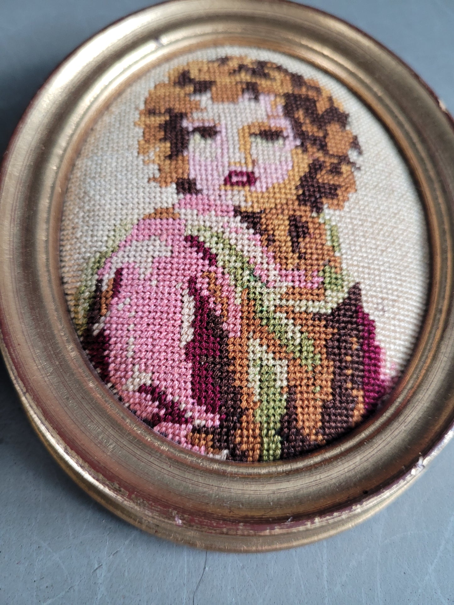 Paire de tableaux Broderies - Ref 1002