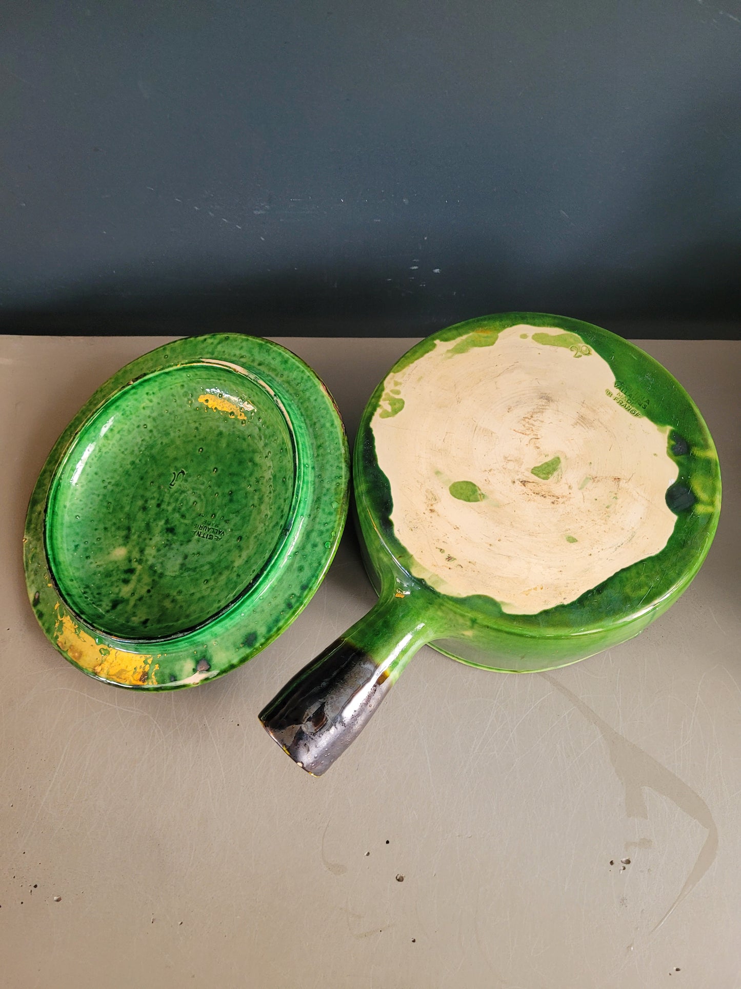 Caquelon à couvercle en terre cuite Vallauris - Ref 324