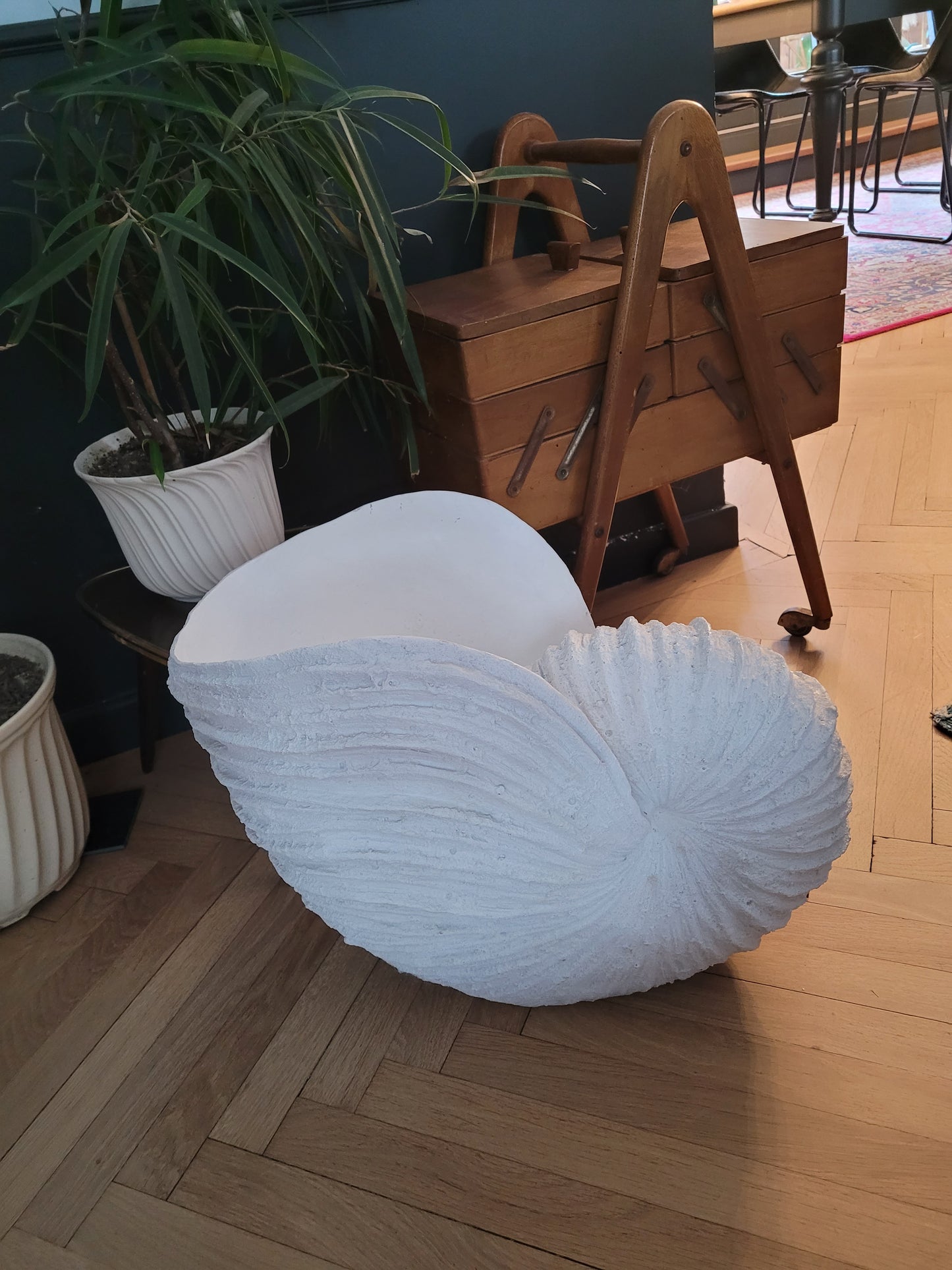 Grand coquillage décoratif en résine - Sculpture - Ref 840