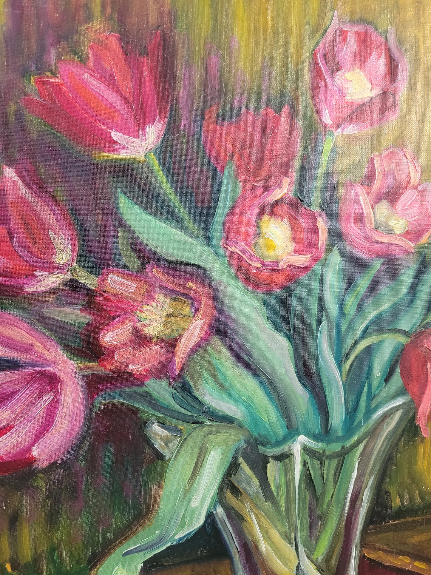 Huile sur toile bouquet signé A. Parisis - Ref 286