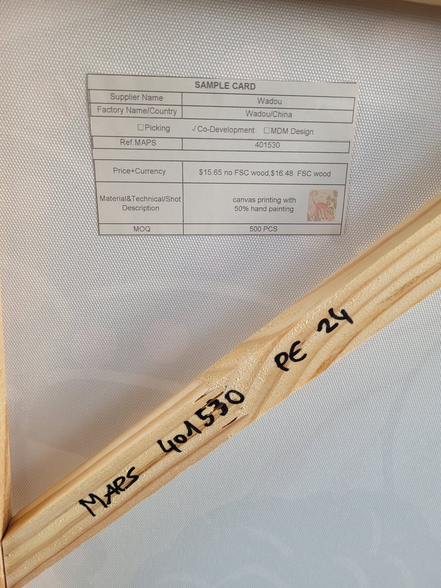 Tableau singe 120x90 - toile sur châssis - Ref 612