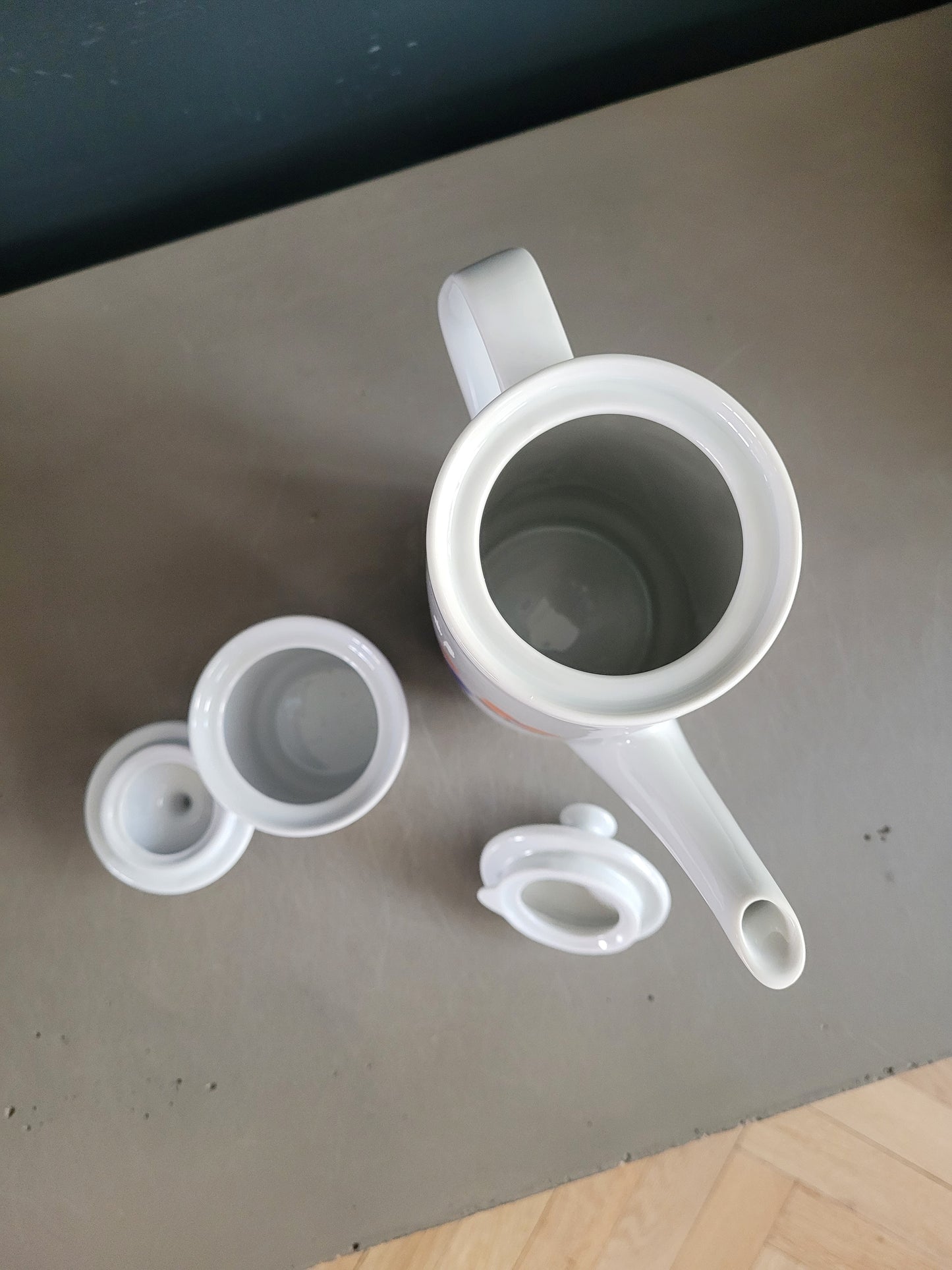 Ensemble théière et sucrier vintage en porcelaine de Colditz, Allemagne - Ref 316